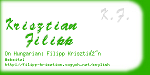 krisztian filipp business card